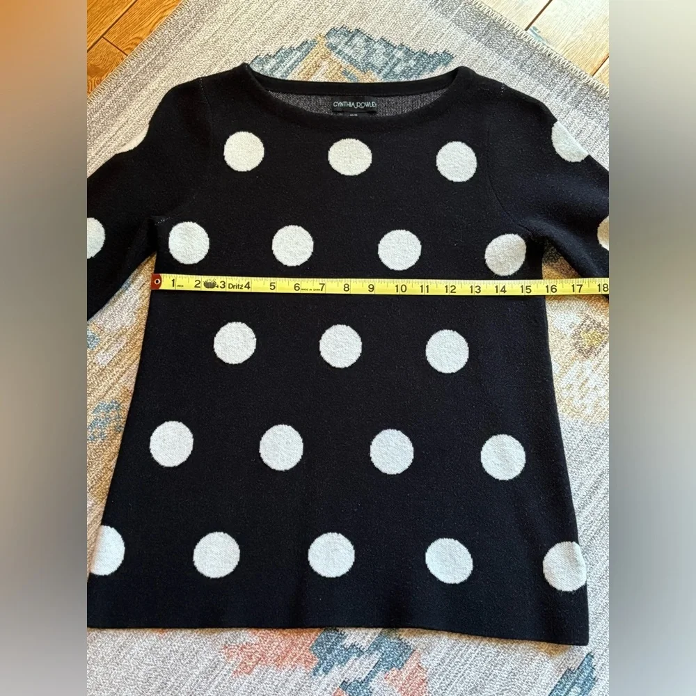 EUC - Cynthia Rowley Polka Dot Sweater - Picture 5 of 10